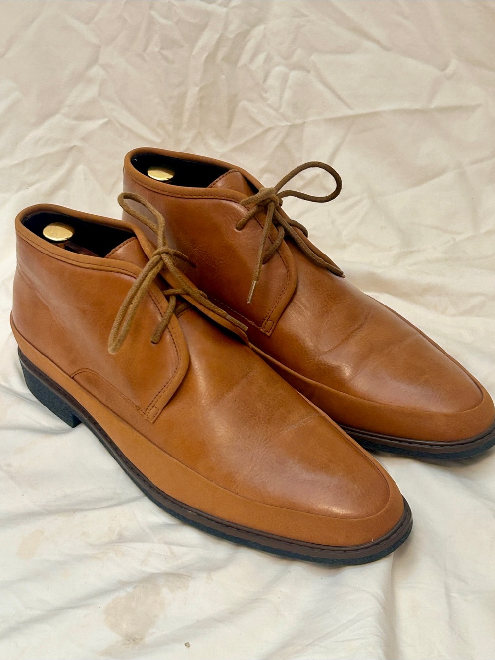 Alfani Brown Chukka Boot Lace-Up Memory Foam Men's Size 10.5